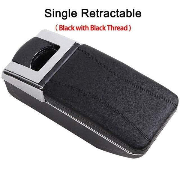 Planet Gates Single All Black / Russian Federation Nissan Terrano 3 armrest box universal car BRV center console caja  modification accessories double raised with USB