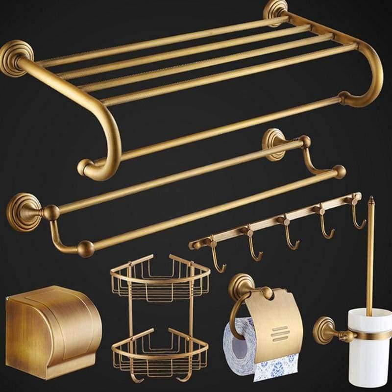 Planet Gates single bar Bathroom Accessories Set Wall Mounted Products Brass Brushed Antique Bath Hardware Sets Wall Mounted Bronze Oiled Brush