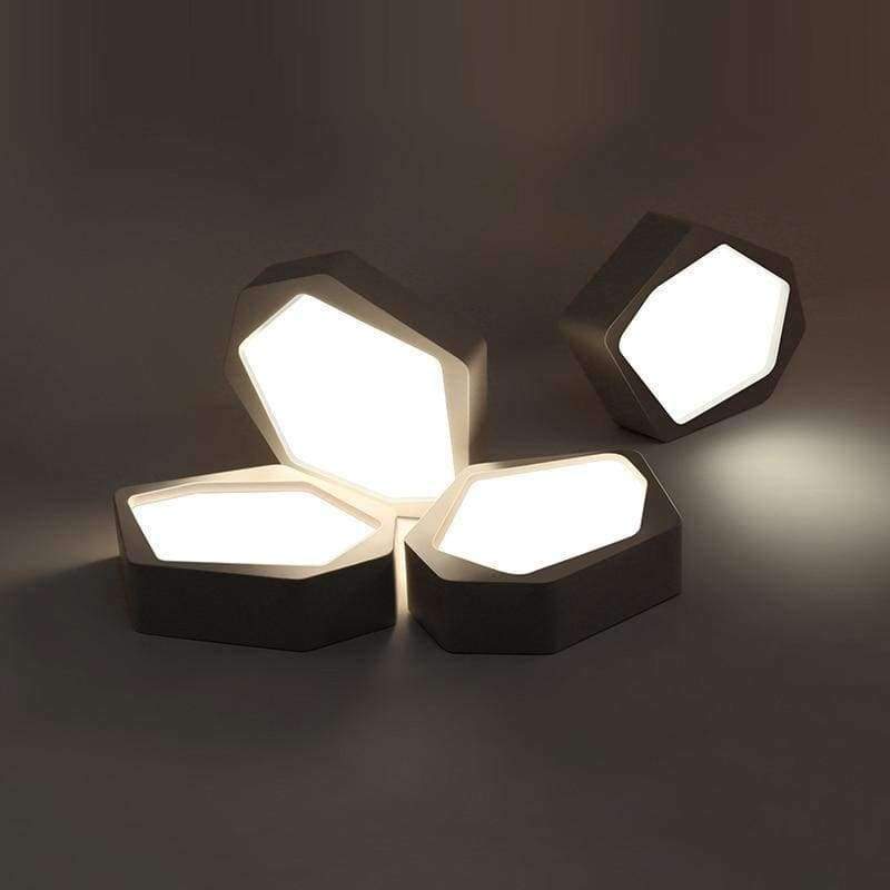 Planet Gates single black / 12W Library 1 Pcs Novelty Cell Led Light modern Commercial Lighting For Office Study Room Surface Black White Led Ceiling Lamp Avize