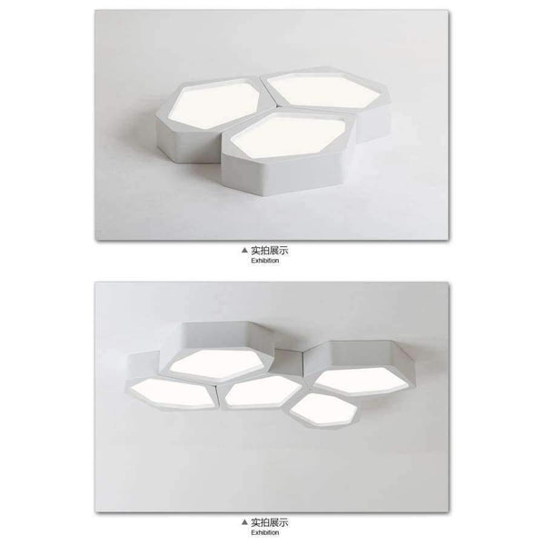 Planet Gates single black / 12W Library 1 Pcs Novelty Cell Led Light modern Commercial Lighting For Office Study Room Surface Black White Led Ceiling Lamp Avize