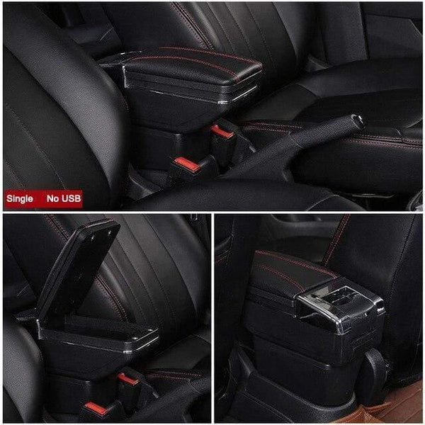 Planet Gates Single Black Red Renault Captur II 2018 armrest box universal car center console caja  modification accessories double raised with USB