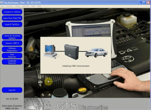 Planet Gates Single Cable Mini-VCI J2534 FOR Toyota/Lexus TIS Techstream V13.00.022 Diagnostic tool Cable MINI VCI