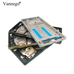 Planet Gates single card gold Middle frame For Sony Xperia Z5 Dual E6653 E6603 E6633 case Replacement parts Housing Metal With Dust Plug And Adhesive