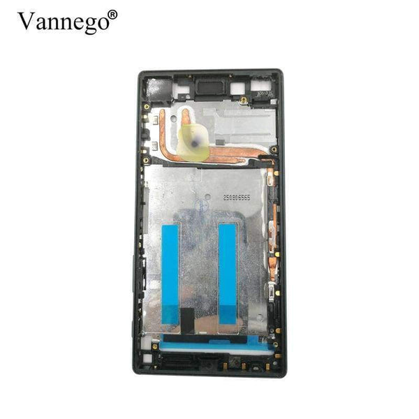 Planet Gates single card gold Middle frame For Sony Xperia Z5 Dual E6653 E6603 E6633 case Replacement parts Housing Metal With Dust Plug And Adhesive