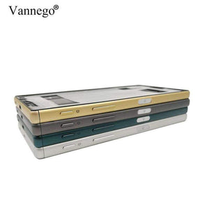 Planet Gates single card gold Middle frame For Sony Xperia Z5 Dual E6653 E6603 E6633 case Replacement parts Housing Metal With Dust Plug And Adhesive