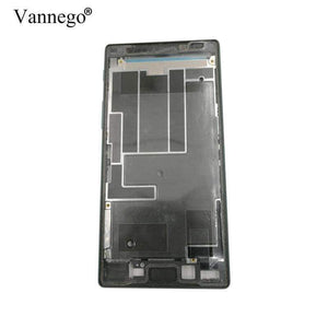 Planet Gates single card gold Middle frame For Sony Xperia Z5 Dual E6653 E6603 E6633 case Replacement parts Housing Metal With Dust Plug And Adhesive