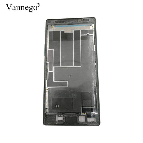 Planet Gates single card gold Middle frame For Sony Xperia Z5 Dual E6653 E6603 E6633 case Replacement parts Housing Metal With Dust Plug And Adhesive