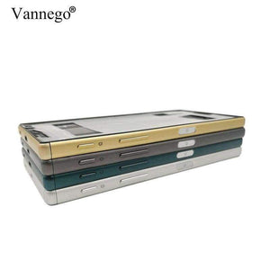 Planet Gates single card gold Middle frame For Sony Xperia Z5 Dual E6653 E6603 E6633 case Replacement parts Housing Metal With Dust Plug And Adhesive