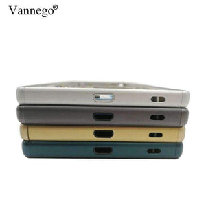 Planet Gates single card gold Middle frame For Sony Xperia Z5 Dual E6653 E6603 E6633 case Replacement parts Housing Metal With Dust Plug And Adhesive