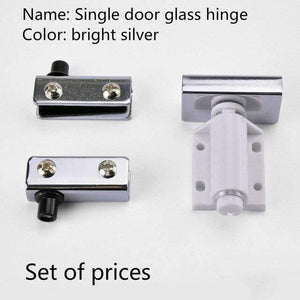 Planet Gates Single door hinge Opening Up and Down Shaft Hinge Glass Hardware Fittings Hinge Silver Furniture Cabinet Door Single Double Door Glass Hinge