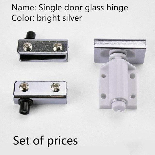 Planet Gates Single door hinge Opening Up and Down Shaft Hinge Glass Hardware Fittings Hinge Silver Furniture Cabinet Door Single Double Door Glass Hinge