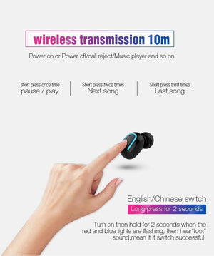 TOMKAS Wireless Headphones 5.0 Stereo Earbuds Bluetooth Earphone Headphones TWS Wireless Bluetooth Headset with Charging Box - Planet Gates