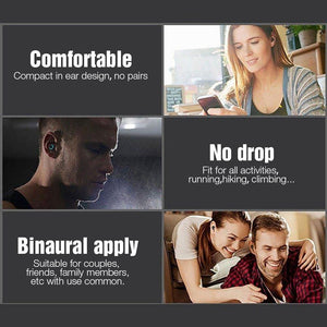 Planet Gates Single Ear Black TOMKAS Wireless Headphones 5.0 Stereo Earbuds Bluetooth Earphone Headphones TWS Wireless Bluetooth Headset with Charging Box