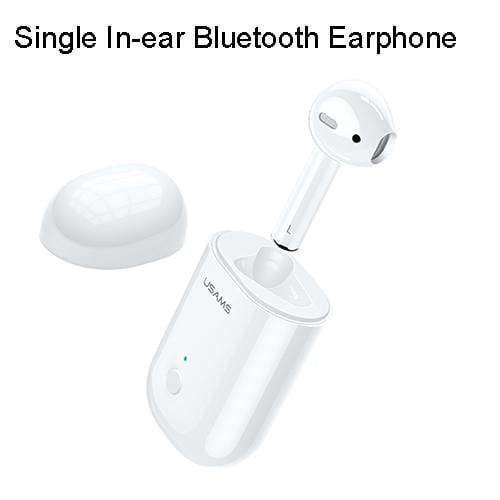 Planet Gates Single in-ear earpho TWS Wireless Bluetooth Earphone headset for iPhone Xs Max XR 7 8,USAMS Bluetooth Headphones for Samsung Xiaomi with Charging Box