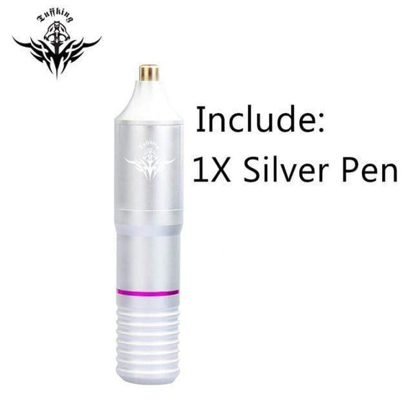 Planet Gates Single pen silver Professional Tattoo Machine Kit Complete Rotary Pen Set Tattoo Cartridge Needles For Permanent Makeup Eyebrow Tattoo Body Artist