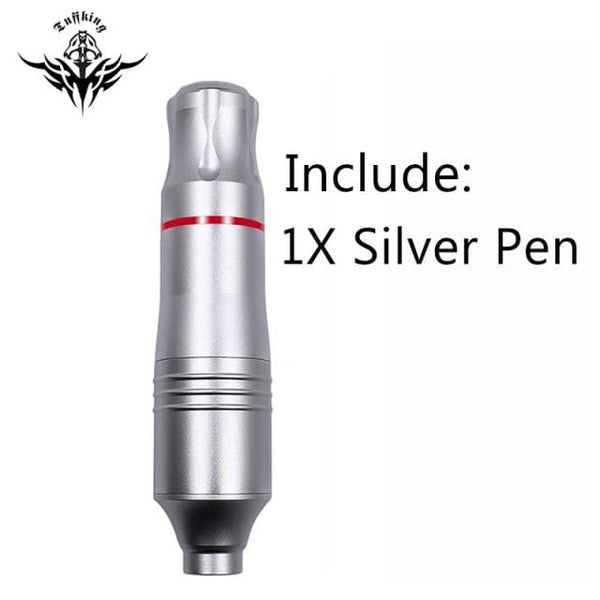 Planet Gates Single pen silver Professional Tattoo Machine Set Rotary Gun Tattoo Pen Cartridges Needles Sets Permanent Makeup Machine Body Art Tattoo Supplies