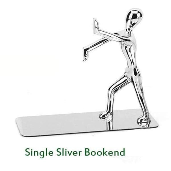 Planet Gates Single Sliver 1 Pair Strong Metal Bookend Books Stationery Read Portable Holder Bookshelf Bookstand Student Desk Accessories Organizer NB010