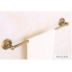 Planet Gates single towel bar Antique Carved Bathroom Hardware Sets Solid Brass European Bathroom Accessories Set Brushed Bathroom Products (shelf/towel Rack)