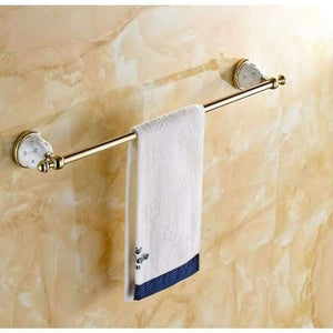 Planet Gates single towel bar Bathroom Accessories Sets Crystal Brass Gold Bathroom Hardware Sets Wall Mounted Bathroom Products