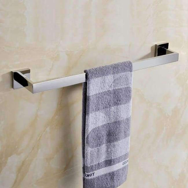 Planet Gates Single Towel Bar SUS 304 Stainless Steel Bathroom Hardware Set Chrome Polished Toothbrush Holder Paper Holder Towel Bar Bathroom Accessories