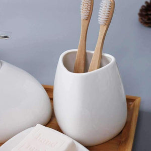 Planet Gates Six-piece Set Six-piece Set ceramics Bathroom Accessories Set Soap Dispenser/Toothbrush Holder/Tumbler/Soap Dish Bathroom Products