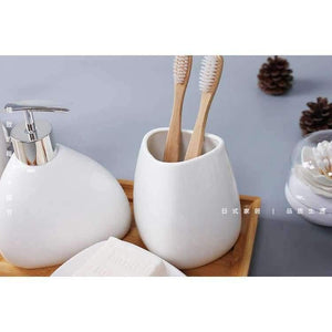 Planet Gates Six-piece Set Six-piece Set ceramics Bathroom Accessories Set Soap Dispenser/Toothbrush Holder/Tumbler/Soap Dish Bathroom Products