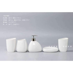 Planet Gates Six-piece Set Six-piece Set ceramics Bathroom Accessories Set Soap Dispenser/Toothbrush Holder/Tumbler/Soap Dish Bathroom Products