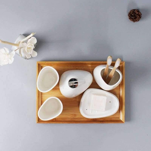 Planet Gates Six-piece Set Six-piece Set ceramics Bathroom Accessories Set Soap Dispenser/Toothbrush Holder/Tumbler/Soap Dish Bathroom Products