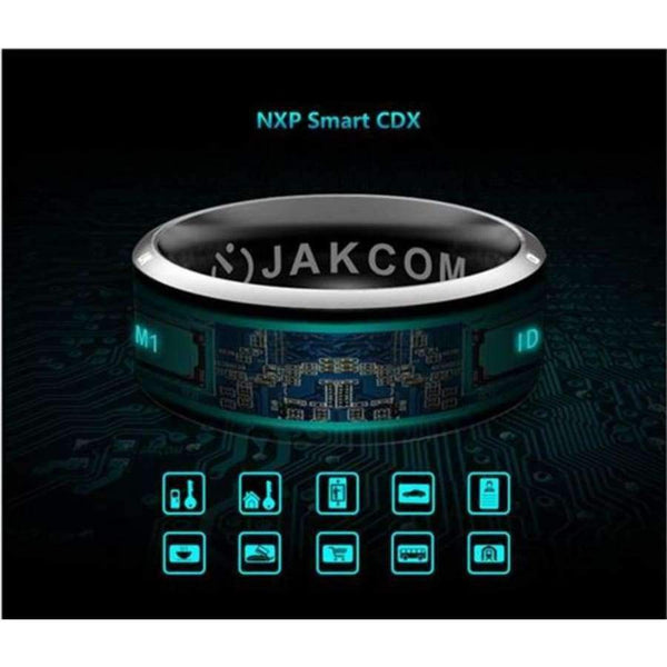 Planet Gates Size 7Q / MJ02 Black NFC Smart Finger Ring waterproof/dust-proof For Sony LG Samsung iphone HTC Android Mobile Phone Wear Magic Jakcom Smart Ring R3