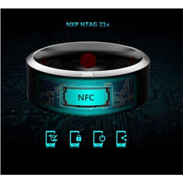 Planet Gates Size 7Q / MJ02 Black NFC Smart Finger Ring waterproof/dust-proof For Sony LG Samsung iphone HTC Android Mobile Phone Wear Magic Jakcom Smart Ring R3