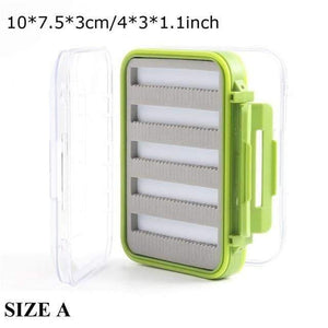 Planet Gates SIZE A 2 Fly Box Waterproof Slit Foam High Density 4 size Fly Fishing Tackle Box