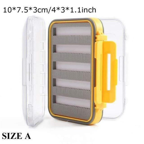 Planet Gates SIZE A 3 Fly Box Waterproof Slit Foam High Density 4 size Fly Fishing Tackle Box