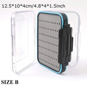 Planet Gates SIZE B 1 Fly Box Waterproof Slit Foam High Density 4 size Fly Fishing Tackle Box