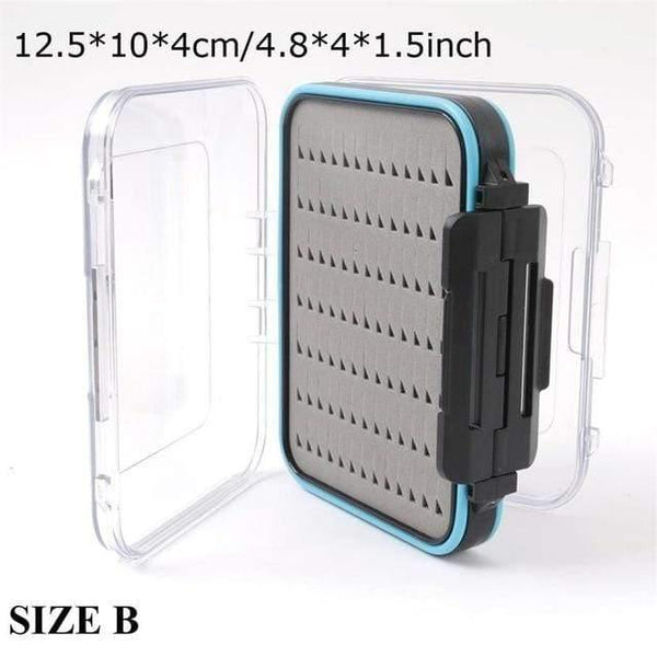 Planet Gates SIZE B 1 Fly Box Waterproof Slit Foam High Density 4 size Fly Fishing Tackle Box