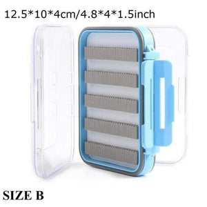 Planet Gates SIZE B 2 Fly Box Waterproof Slit Foam High Density 4 size Fly Fishing Tackle Box