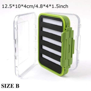 Planet Gates SIZE B 3 Fly Box Waterproof Slit Foam High Density 4 size Fly Fishing Tackle Box