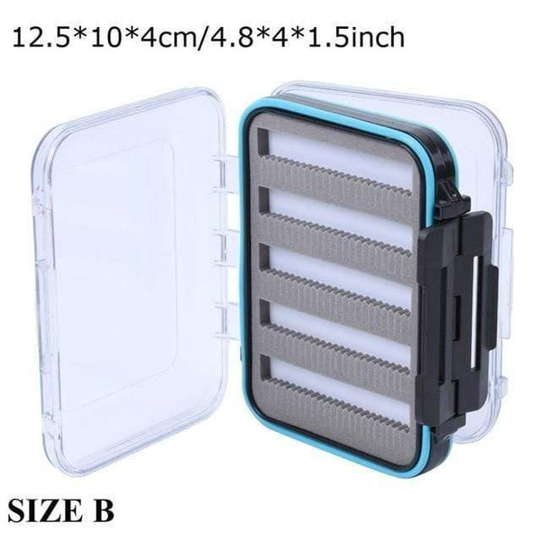 Planet Gates SIZE B Fly Box Waterproof Slit Foam High Density 4 size Fly Fishing Tackle Box