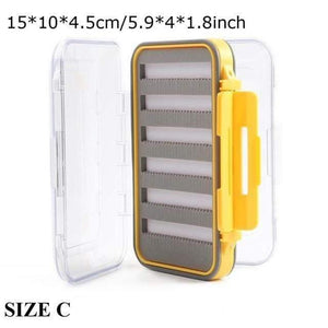 Planet Gates SIZE C 4 Fly Box Waterproof Slit Foam High Density 4 size Fly Fishing Tackle Box