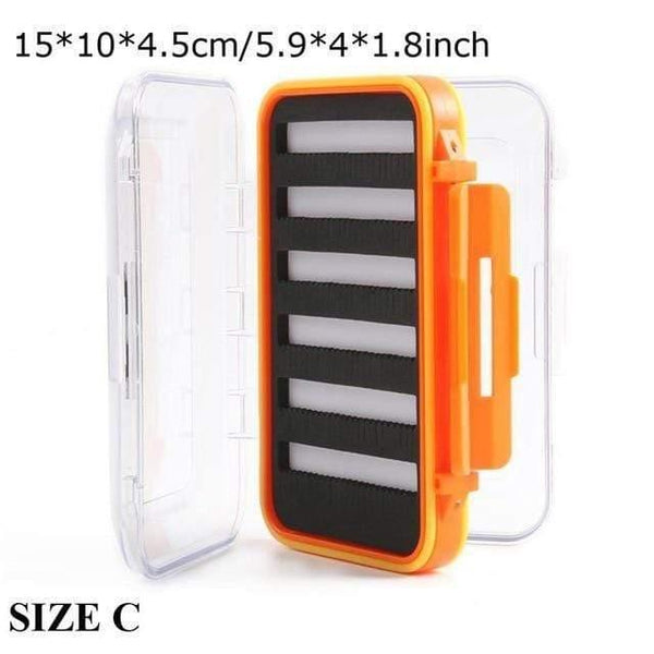 Planet Gates SIZE C 5 Fly Box Waterproof Slit Foam High Density 4 size Fly Fishing Tackle Box