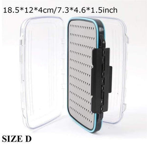 Planet Gates SIZE D 1 Fly Box Waterproof Slit Foam High Density 4 size Fly Fishing Tackle Box