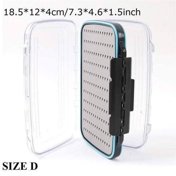 Planet Gates SIZE D 1 Fly Box Waterproof Slit Foam High Density 4 size Fly Fishing Tackle Box