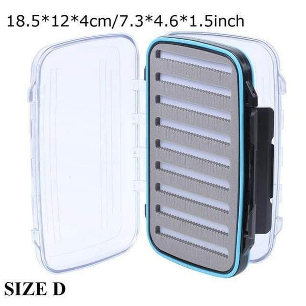 Planet Gates SIZE D Fly Box Waterproof Slit Foam High Density 4 size Fly Fishing Tackle Box