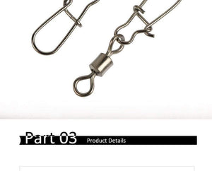 Planet Gates size8 22mm 12kg 200pcs/lot Swivel Fishing Hook Stainless Steel Rolling Swivel Hook With Snap Fishhook Lure Connector Fishing Tackle