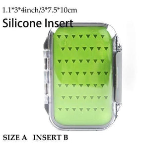 Planet Gates SIZEA Silicone Inser Fly Box Waterproof Slit Foam High Density 4 size Fly Fishing Tackle Box