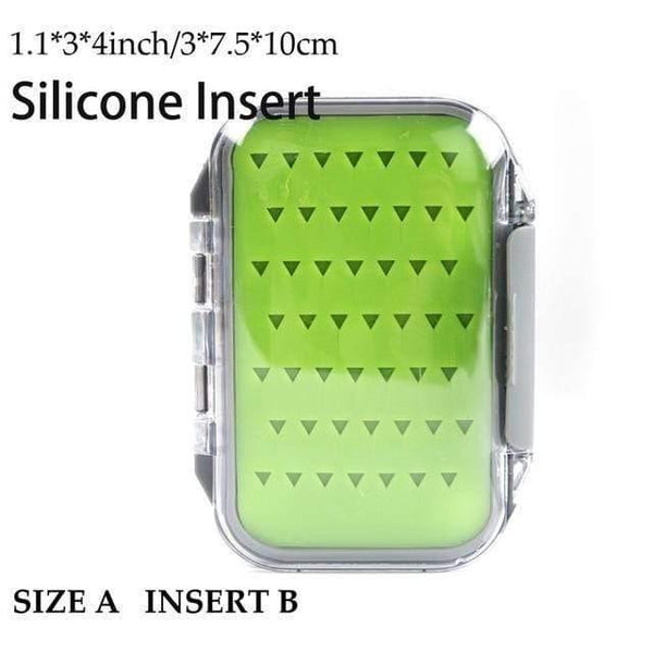 Planet Gates SIZEA Silicone Inser Fly Box Waterproof Slit Foam High Density 4 size Fly Fishing Tackle Box
