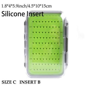 Planet Gates SIZEC Silicone Inser 1 Fly Box Waterproof Slit Foam High Density 4 size Fly Fishing Tackle Box