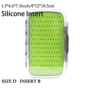Planet Gates SIZED Silicone Inser 1 Fly Box Waterproof Slit Foam High Density 4 size Fly Fishing Tackle Box