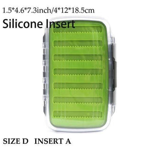 Planet Gates SIZED Silicone Inser Fly Box Waterproof Slit Foam High Density 4 size Fly Fishing Tackle Box