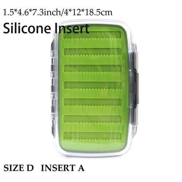 Planet Gates SIZED Silicone Inser Fly Box Waterproof Slit Foam High Density 4 size Fly Fishing Tackle Box