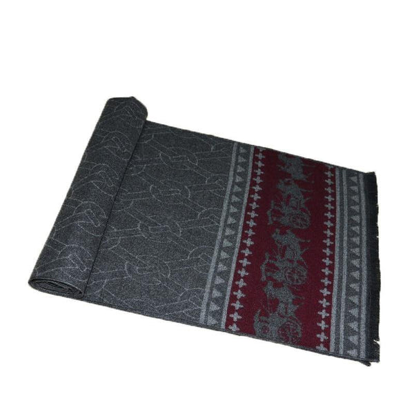 Planet Gates SJ006grayblack / 70.87 X11.81 INCH Men's Winter Cashmere Scarf Men Luxury Brand High Quality Neckerchief Winter Warm Soft Shawls